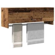 vidaXL Klädhängare åldrat trä 100x32,5x35 cm konstruerat trä