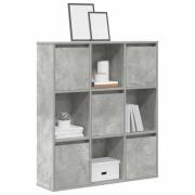 vidaXL Bokhylla betonggrå 89x24x101,5 cm konstruerat trä