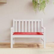 vidaXL Bänkdyna för trädgården röd 120x50x4 cm oxfordtyg