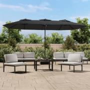 vidaXL Parasoll dubbelt antracit 449x265 cm