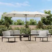 vidaXL Parasoll dubbelt sandvit 449x265 cm