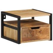 vidaXL Väggmonterat sängbord 35x35x25 cm massivt akaciaträ