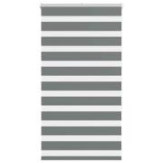 vidaXL Rullgardin zebra mörkgrå 85x150 cm tyg bredd 80,9 cm polyester