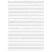 vidaXL Rullgardin zebra vit 155x230 cm tyg bredd 150,9 cm polyester