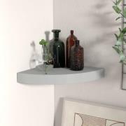vidaXL Svävande hörnhylla grå 25x25x3,8 cm MDF