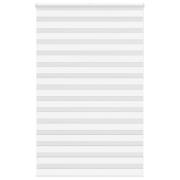 vidaXL Rullgardin zebra vit 140x230 cm tyg bredd 135,9 cm polyester