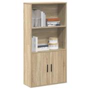vidaXL Bokhylla sonoma-ek 60x24x120 cm konstruerat trä