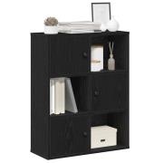 vidaXL Bokhylla svart ek 60x24x76,5 cm konstruerat trä