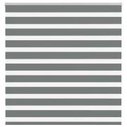 vidaXL Rullgardin zebra mörkgrå 150x150 cm tyg bredd 145,9cm polyester