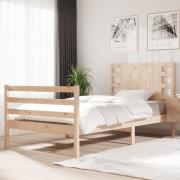 vidaXL Sängram utan madrass 75x190 cm massiv furu