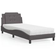 vidaXL Bed Frame without Mattress "Zadar" Black 90x190 cm Faux Leather