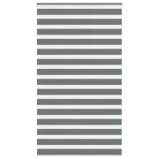 vidaXL Rullgardin zebra mörkgrå 130x230 cm tyg bredd 125,9cm polyester