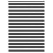 vidaXL Rullgardin zebra svart 160x200 cm tyg bredd 155,9 cm polyester