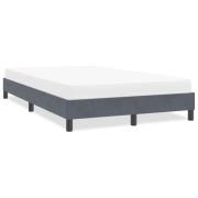 vidaXL Sängram utan madrass mörkgrå 120x210 cm sammet