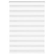 vidaXL Rullgardin zebra vit 110x150 cm tyg bredd 105,9 cm polyester