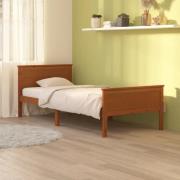 vidaXL Sängram honungsbrun massiv furu 100x200 cm