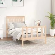 vidaXL Sängram utan madrass 100x200 cm massiv furu