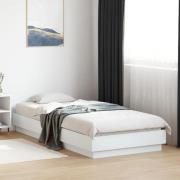 vidaXL Sängram vit 100x200 cm konstruerad trä