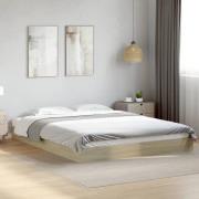 vidaXL Sängram utan madrass sonoma-ek 150x200 cm konstruerad trä