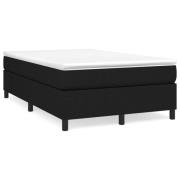 vidaXL Ramsäng med madrass svart 120x190 cm tyg