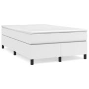 vidaXL Ramsäng med madrass vit 120x190 cm konstläder