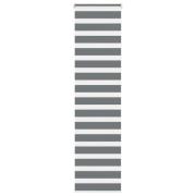 vidaXL Rullgardin zebra mörkgrå 65x230 cm tyg bredd 60,9 cm polyester