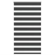 vidaXL Rullgardin zebra svart 80x100 cm tyg bredd 75,9 cm polyester