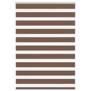 vidaXL Rullgardin zebra brun 115x150 cm tyg bredd 110,9 cm polyester