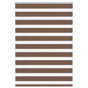 vidaXL Rullgardin zebra brun 105x100 cm tyg bredd 100,9 cm polyester