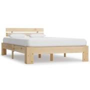 vidaXL Sängram utan madrass 140x200 cm massiv furu