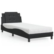 vidaXL Bed Frame without Mattress "Zadar" Black 90x190 cm Velvet