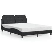 vidaXL Bed Frame without Mattress "Zadar" Black and White 90x190 cm Fa...