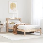 vidaXL Sängram utan madrass 90x200 cm massiv furu