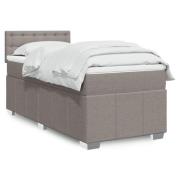vidaXL Ramsäng med madrass taupe 80x200 cm tyg