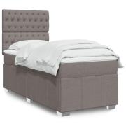 vidaXL Ramsäng med madrass taupe 80x200 cm tyg