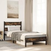 vidaXL Sängram utan madrass med huvudgavel sonoma-ek 90x190 cm