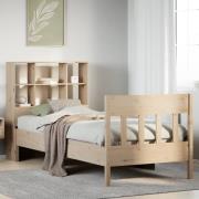 vidaXL Sängram utan madrass 75x190 cm massiv furu
