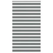 vidaXL Rullgardin zebra mörkgrå 135x200 cm tyg bredd 130,9cm polyester