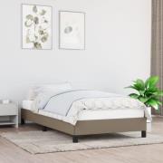 vidaXL Sängram utan madrass Taupe 90x200 cm tyg