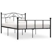 vidaXL Sängram utan madrass svart metall 140x200 cm