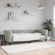 vidaXL Dagbädd ljusgrå 90x190 cm sammet