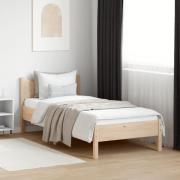 vidaXL Sängram utan madrass 75x190 cm massiv furu