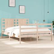 vidaXL Sängram utan madrass 135x190 cm massiv furu