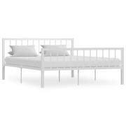 vidaXL Sängram utan madrass vit metall 160x200 cm