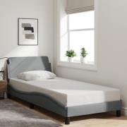 vidaXL Sängram utan madrass ljusgrå 80x200 cm tyg