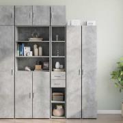 vidaXL Förvaringsskåp smalt betonggrå 30x42,5x225 cm konstruerat trä