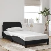 vidaXL Sängram utan madrass svart 100x200 cm sammet