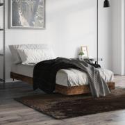 vidaXL Sängram utan madrass rökfärgad ek 75x190 cm konstruerad trä