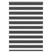 vidaXL Rullgardin zebra svart 100x100 cm tyg bredd 95,9 cm polyester