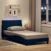 vidaXL Bed Frame without Mattress "Hanko" Blue 100x200cm Fabric